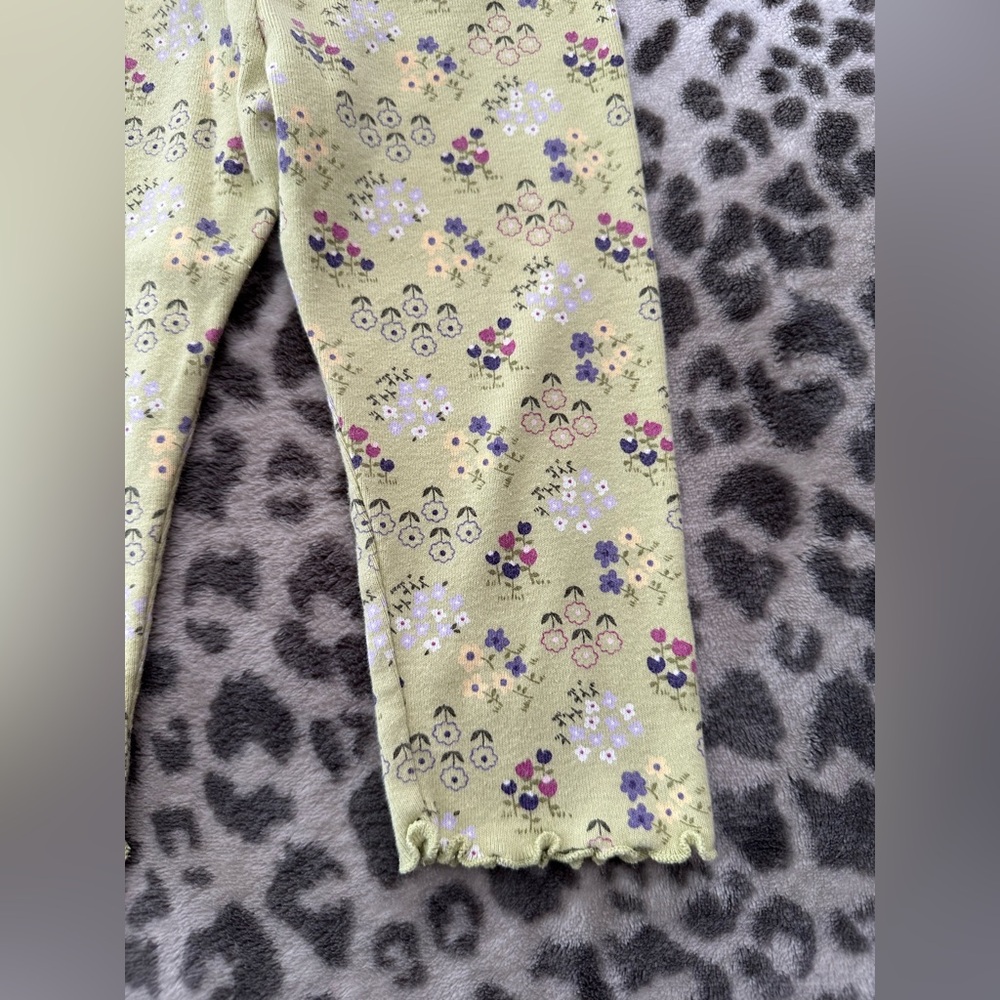 Gymboree Floral Print Leggings in Green Size 12-18 months - Picture 11 of 12
